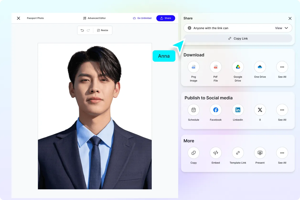 Free AI Passport Photo Editor, Free Online Passport Size Photo Maker